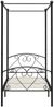 vidaXL Himmelbett-Gestell Schwarz Metall 100x200 cm [284434] Bild 3