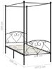 vidaXL Himmelbett-Gestell Schwarz Metall 100x200 cm [284434] Bild 5
