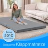 ELONEO Klappmatratze 120x200 cm, 8 cm hoch, Gästematratze klappbar, Faltmatratze, Faltbare Matratze, Bandscheibenwürfel, Reisematratze, Gästebett klappbar, Klappbett waschbar, grau Bild 5