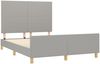 vidaXL Bettgestell ohne Matratze Hellgrau 140x190 cm Stoff 3124887 Bild 4