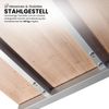bümö höhenverstellbarer Schreibtisch R-Serie 200x80 cm in Asteiche, Gestell in Graphit - großer PC Tisch für's Büro manuell höhenverstellbar, Computertisch verstellbar, RS-20-R-G Bild 4