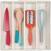 Besteckkasten Schubladen Organizer Besteckeinsatz ausziehbar mDesign creme Bild 4