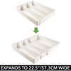 Besteckkasten Schubladen Organizer Besteckeinsatz ausziehbar mDesign creme Bild 3