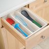 Besteckkasten Schubladen Organizer Besteckeinsatz ausziehbar mDesign creme Bild 5