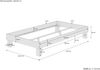 Waschweißes Doppelbett Einzelbett in Überlänge Buche wählbare Bettbreite V-60.87W-220 Bild 3