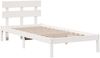 vidaXL Bettgestell mit Kopfteil Weiß 100 x 200 cm Massivholz Kiefer 872141 Bild 4