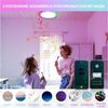 MUPOO LED Pendelleuchte LED Deckenleuchte RGB Pendelleuchte WIFI 30cm∅ LED Panel Dimmbar,Timer, 16 Millionen RGB, Bluetooth,Fernbedienung,mit Hintergrundbeleuchtung,Alexa & Google Home Bild 2