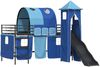 vidaXL Kinderloftbett Uni Schwarz und Blau 100 x 200 cm Metall 42020883 Bild 4