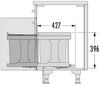 HAILO Abfallsorter 20 Liter SOLO 20 ab 30 cm Schrankbreite Bild 3