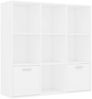 vidaXL Bücherregal Weiß 98 x 30 x 98 cm Spanplatte [801116] Bild 2