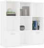 vidaXL Bücherregal Weiß 98 x 30 x 98 cm Spanplatte [801116] Bild 3