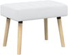 vidaXL Kanalgepolsterte Bank Weiß 60 x 40 x 45 cm Stoff 42038470 Bild 2