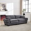 Doppelsitzer Sofa mit Samtbezug, Polsterkissen & Holzrahmen, 224x81x81 cm, Dunkelgrau Bild 4