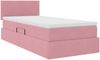 vidaXL Aufbewahrungsbett mit Matratze Rosa 100 x 200 cm Samt 3370682 Bild 5