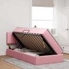 vidaXL Aufbewahrungsbett mit Matratze Rosa 100 x 200 cm Samt 3370682 Bild 4
