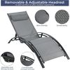 XXL Aluminium Sonnenliege mit Beistelltisch, Stapelbar, Wetterfest Bild 5