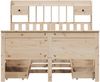 vidaXL Massivholzbett mit Regal ohne Matratze 140x190 cm Kiefernholz 3308933 Bild 4