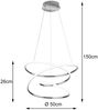LED Pendelleuchte BOLOGNA Metall Chrom/Weiß 3 Stufen Dimmer, Ø 50cm Bild 4