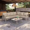 HAUSS SPOLE Gartenlounge-Set für bis zu 6 Personen,Gartenmöbel Sitzgruppe mit Ecksofa & Couchtisch, (Outdoor-Ecklounge mit modularer Sitzlandschaft und integrierter Tischlösung für Garten- und Terrassenbereiche) Bild 3