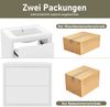 Waschtischunterschrank 60 x 46 x 50 cm mit Keramikbecken, wandhängend, lackiert, mit LED-Radarsensor und 2 Schubladen Bild 4