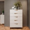 Kommode Marelle Weiß/Artisan 76 x 120 cm mit 5 Schubladen Vicco Bild 3