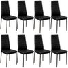 tectake Esszimmerstuhl Set Esszimmerstuhl (8er Set, 8 St), gepolstert mit Kunstlederbezug Bild 4