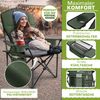 TRESKO® Campingstuhl Faltbar bis 200kg | Faltstuhl mit Kühltasche, Getränkehalter & Seitentasche | Klappstuhl XXL inkl. Tragetasche | Angelstuhl gepolstert für Outdoor, Angeln, Festival & Garten Bild 5