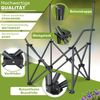 TRESKO® Campingstuhl Faltbar bis 200kg | Faltstuhl mit Kühltasche, Getränkehalter & Seitentasche | Klappstuhl XXL inkl. Tragetasche | Angelstuhl gepolstert für Outdoor, Angeln, Festival & Garten Bild 4