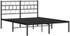 vidaXL Bettgestell mit Kopfteil, Metall, Schwarz, 150x200 cm Bild 4