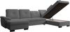 Ecksofa Mondo, Sofa mit Schlaffunktion und Bettkasten, Couch U-Form, Sofa Rechts, Chenille-Stoff WIND, 329 x 103 x 215 cm, Dunkelgrau Bild 5
