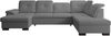 Ecksofa Mondo, Sofa mit Schlaffunktion und Bettkasten, Couch U-Form, Sofa Rechts, Chenille-Stoff WIND, 329 x 103 x 215 cm, Dunkelgrau Bild 2