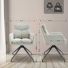 2er Set Esszimmerstuhl DUTOR - Stoff Creme 57x62x83 cm | Essstühle Esszimmerstühle Küchenstühle Wohnzimmerstühle Bild 2