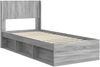 vidaXL Bettgestell mit Stauraum und Kopfteil Grau Sonoma 75 x 190 cm 3414272 Bild 4
