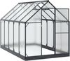 vidaXL Garten Gewächshaus mit Tür Anthrazit 183,5 x 303,5 x 207 cm 3433043 Bild 3