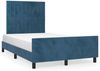 vidaXL Bettgestell mit Kopfteil Dunkelblau 120x200 cm Samt [3125871] Bild 2