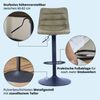 KHG Barhocker 2er Set 360° drehbar höhenverstellbar (61-82cm) Kunstleder Grün gesteppt Industrial Look | Drehstuhl Barstuhl mit Rückenlehne Fußstütze 110kg belastbar Bild 4