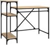 vidaXL Schreibtisch mit Regal Sonoma-Eiche 105x50x90 cm Holzwerkstoff 826715 Bild 2