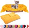 Haustierdecke Katzendecke Kuscheldecke Tierdecke , angenehm und super weich in vielen verschiedenen Farben erhältlich (70x100 cm / orange - marigold) Bild 2