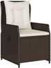 Polyrattan Gartenmöbel Set 6 Personen Tisch Stühle Hochlehner Sitzkissen Grau Bild 4