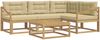 vidaXL Outdoor-Sofagarnitur 5 pcs Weiß und Beige 79 x 79 x 37 cm 3386427 Bild 2