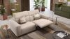 Sofanella 3-Sitzer LENOLA Stoff Stoffsofa Designersofa in Dunkelbraun XL: 242 Breite x 109 Tiefe Bild 4