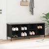 vidaXL Schuhschrank mit Regal Schwarz Eichen-Optik 131 x 35 x 50 cm 881312 Bild 4