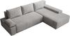 Ecksofa Linea, Couch L-Form, L-Sofa mit Schlaffunktion und Bettkasten, Sofa Rechts, Sofa Breitcord, 260 x 81 x 185 cm, Hellgrau Bild 2