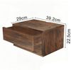 JEOBEST Nachttisch Schwebender Nachttisch, Nachtschrank Wandmontage, Seitentisch Regale, (2-St, Hängeschrank) offenes Regal + Schublade, Platzsparendes Bild 4
