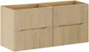 Vente-unique - ORISO Waschbeckenmöbel Holz, Platte Beige - B 46 cm x H 57 cm x L 120 cm Bild 3