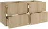 Vente-unique - ORISO Waschbeckenmöbel Holz, Platte Beige - B 46 cm x H 57 cm x L 120 cm Bild 4