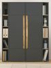 Aktenschrank Set Center in grau matt und Eiche Wotan 140 x 200 cm Bild 2