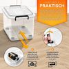 tillvex® Aufbewahrungsboxen mit Deckel 6er Set - 27L, lebensmittelecht | Kunststoff Boxen Set stapelbar | Aufbewahrung Ordnungssystem Box groß | Aufbewahrungsbox Kleiderboxen transparent 100% Neumaterial Bild 5