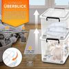 tillvex® Aufbewahrungsboxen mit Deckel 6er Set - 27L, lebensmittelecht | Kunststoff Boxen Set stapelbar | Aufbewahrung Ordnungssystem Box groß | Aufbewahrungsbox Kleiderboxen transparent 100% Neumaterial Bild 3