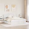 vidaXL Bettrahmen mit Kopfteil Weiß 200 x 200 cm Massives Kiefernholz 3413263 Bild 3